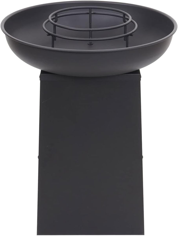 Mendler Feuerschale mit Grillplatte HWC-K97 Feuerstelle Grill Feuerkorb BBQ Outdoor Kochplatte, Stah