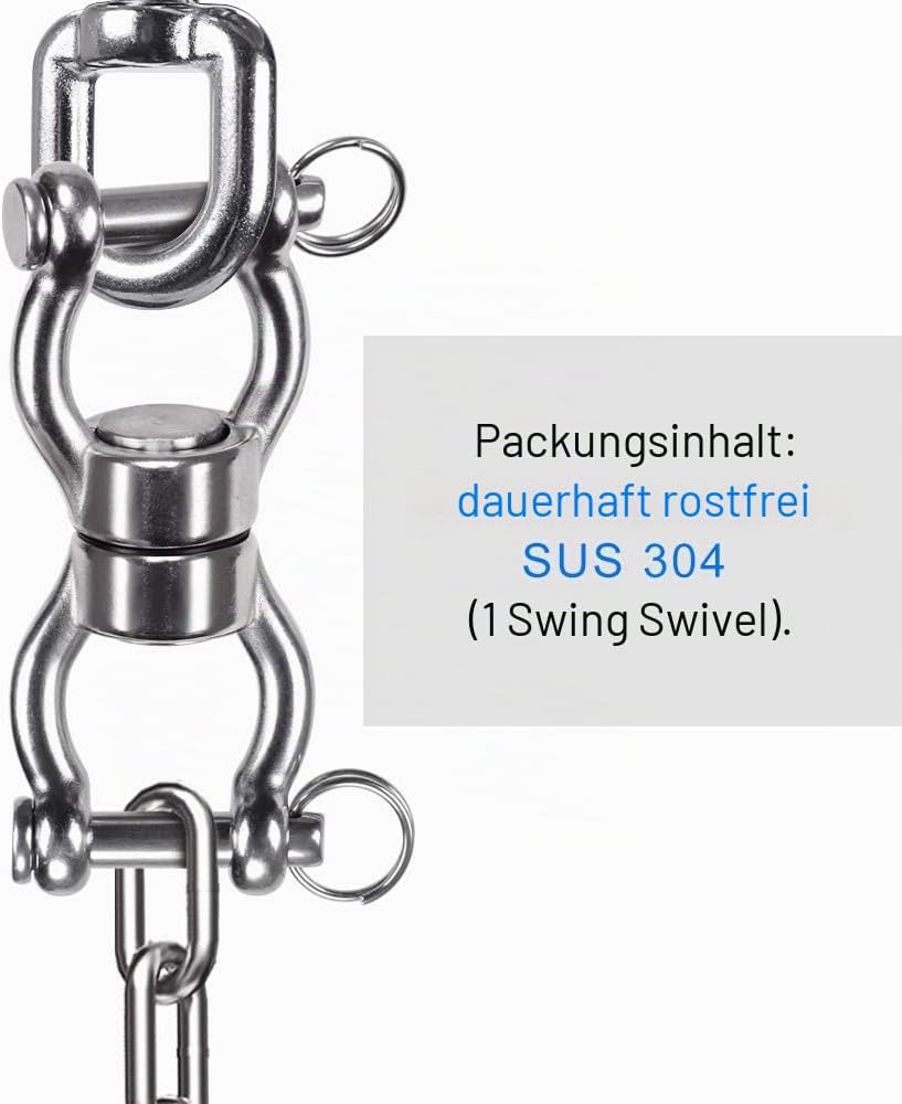 SELEWARE Schaukelhaken Schwerlast Hängesessel Outdoor - Silent Bearing Drehhaken Boxsack Halterung D