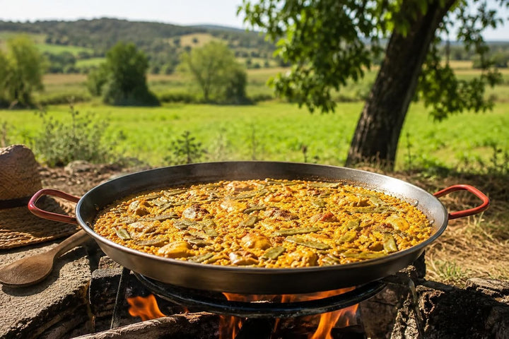 SEHR ROBUSTE PAELLA PFANNE für INDUKTION, emailliert 38cm