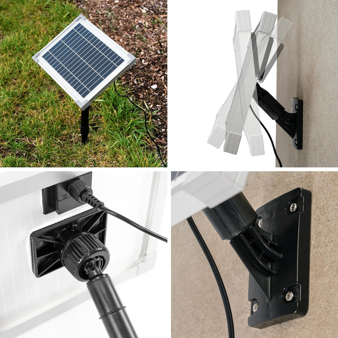 esotec Solar-Teichpumpenset 6/420, Solarpumpe mit Trockenlaufschutz, Sprinklerset für Wasserspiel Mi
