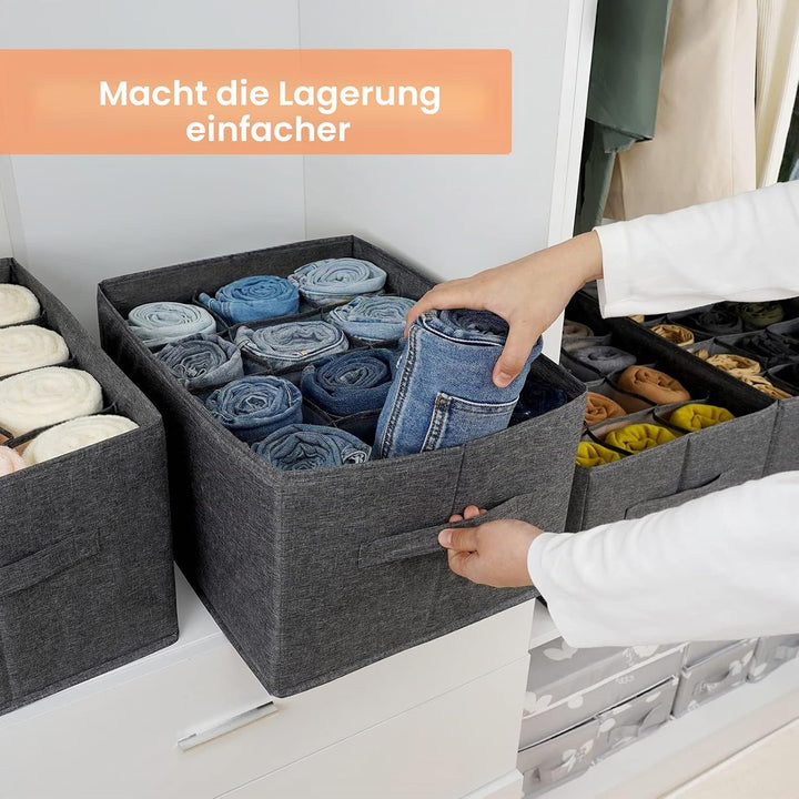 Kleiderschrank Organizer Schublade Aufbewahrungsbox für Kleidung - 12 Zellen Ordnungssystem Schrank