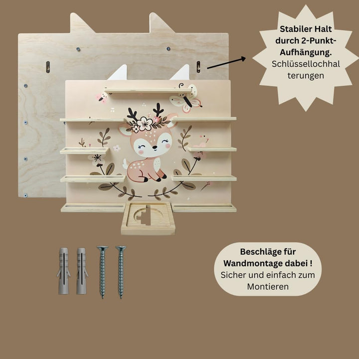 Kiddy's Welt - Hörfiguren Tonie Regal für Tonies-Wandregal kompatibel mit Toniebox- Kinderzimmer Reg