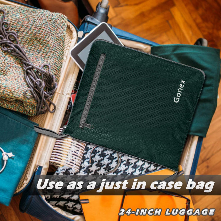Gonex Leichter Faltbare Reise-Gepäck 100L, Farbe: Dunkelgrün, Duffel Taschen Uebernachtung Taschen/S
