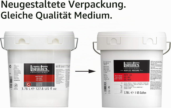 Liquitex 5324 Professional Mattes Gel Medium, entzieht Acrylfarben den Glanz, kann als Klebemittel f