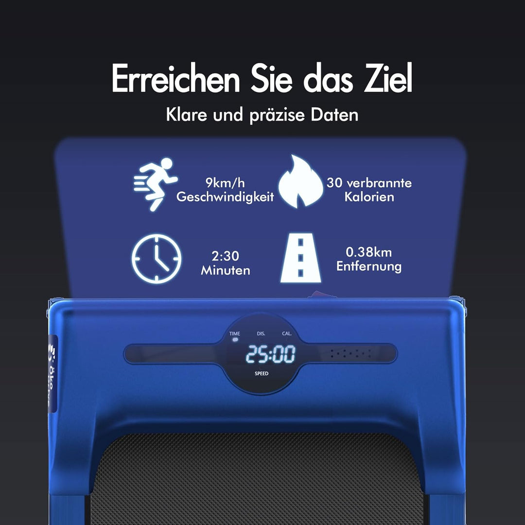BLACK LORD Walkingpad Laufband, 9/12/16 km/h, Treadmill ohne/mit 9% Steigung, 2,2/3,0/3,2 PS, 120/13