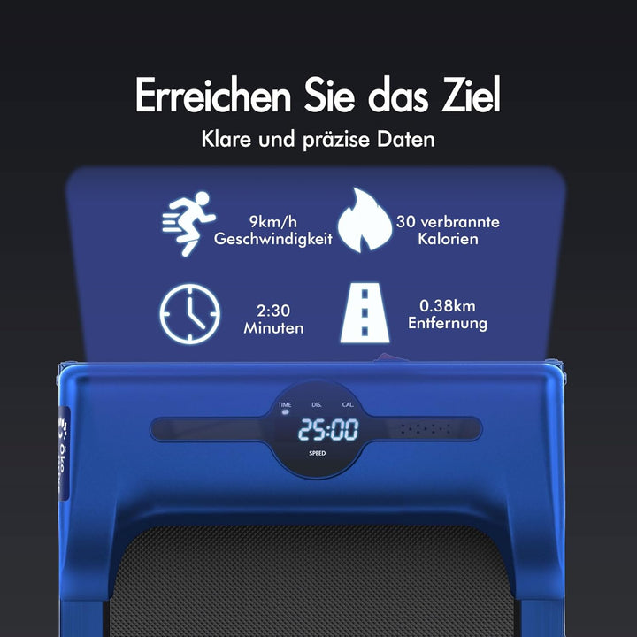 BLACK LORD Walkingpad Laufband, 9/12/16 km/h, Treadmill ohne/mit 9% Steigung, 2,2/3,0/3,2 PS, 120/13