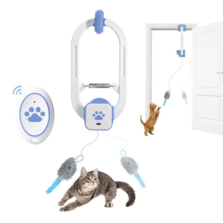 Elektrisches Katzenspielzeug, Interaktives mit Fernbedienung,Automatische 360°-Bewegung mit Unregelm
