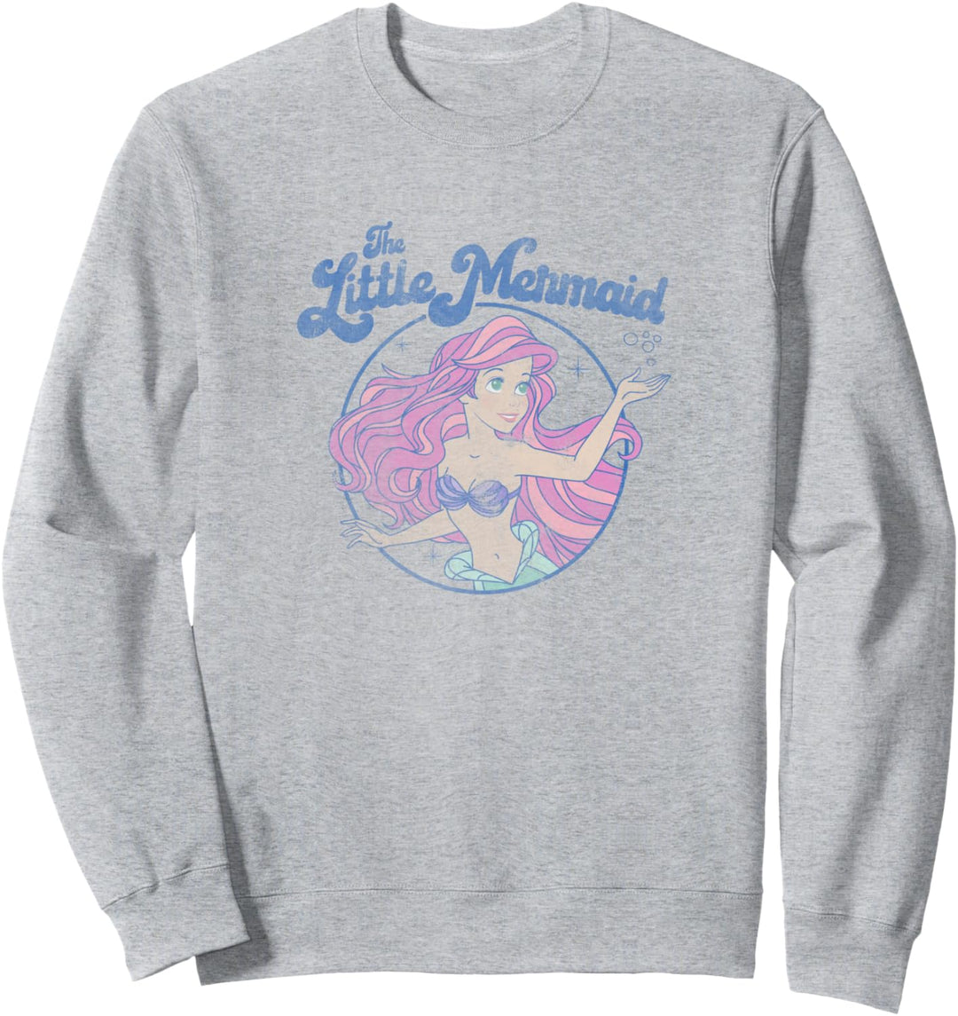 Disney The Little Mermaid Ariel Distressed Circle Portrait Sweatshirt
