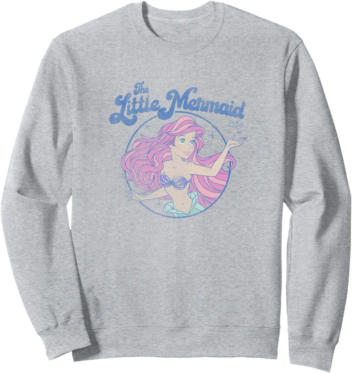 Disney The Little Mermaid Ariel Distressed Circle Portrait Sweatshirt