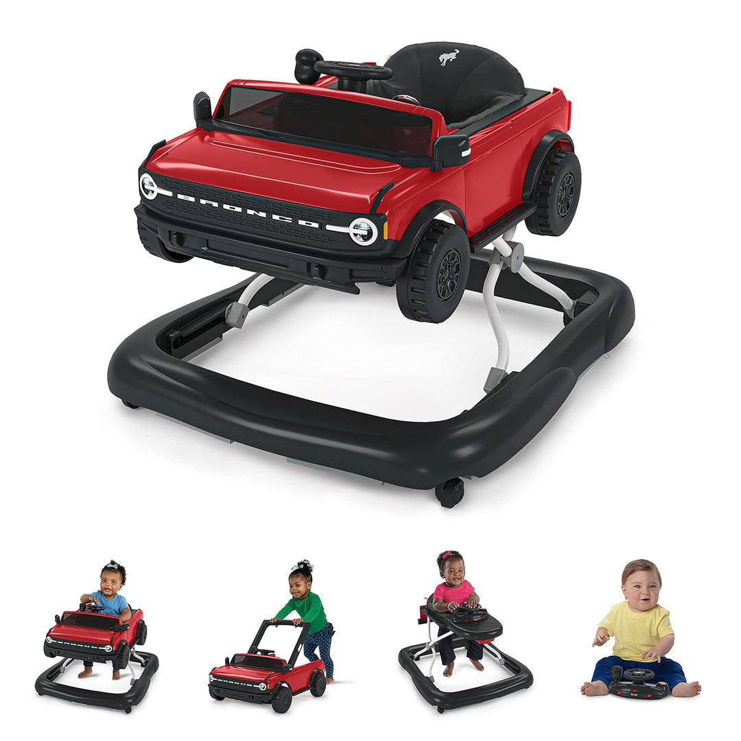Bright Starts Ford Bronco Ways to Play 4-in-1 Baby Lauflernwagen, Race Red, Unisex, 6 Monate + Race