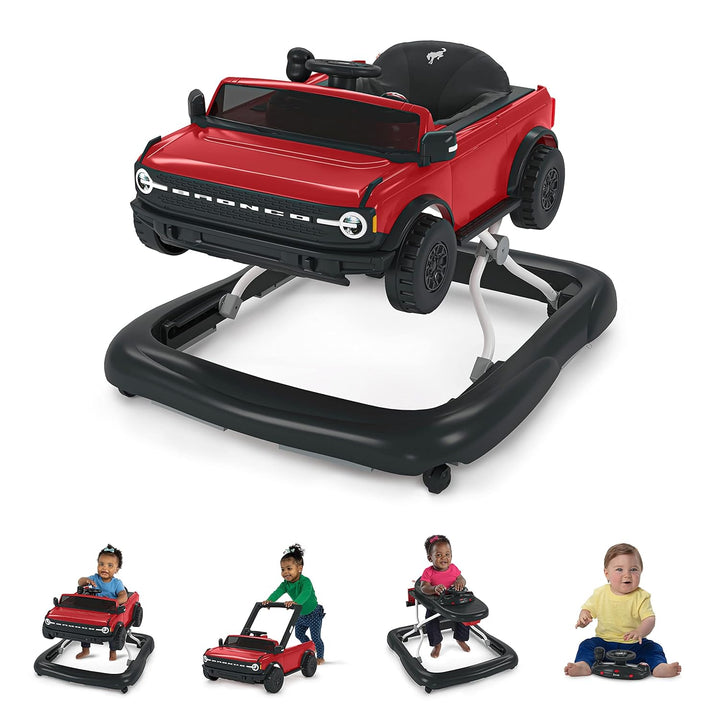 Bright Starts Ford Bronco Ways to Play 4-in-1 Baby Lauflernwagen, Race Red, Unisex, 6 Monate + Race