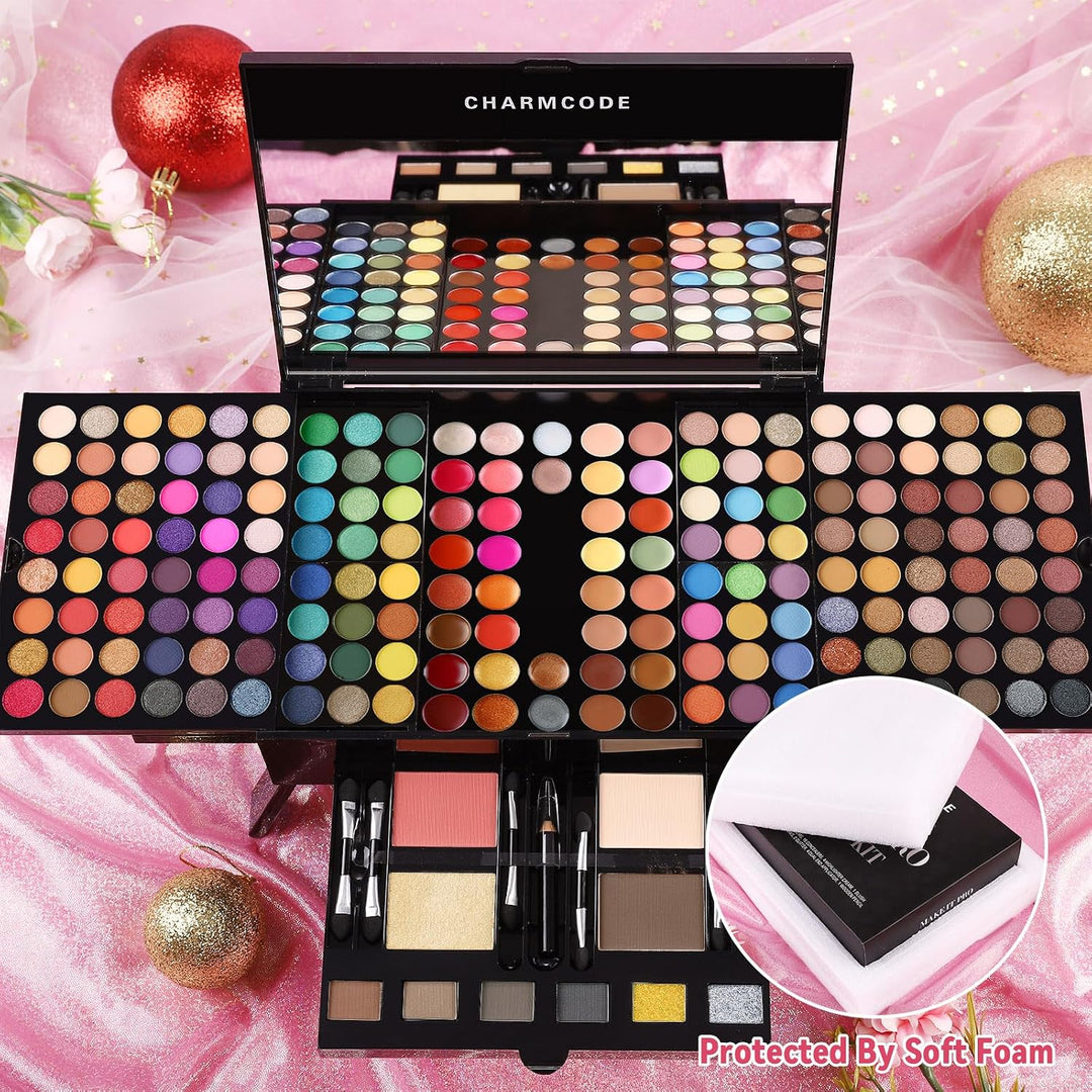 Professional Schminkkoffer Damen Mädchen,Makeup Set 190 Farben(Set B) 02, 02