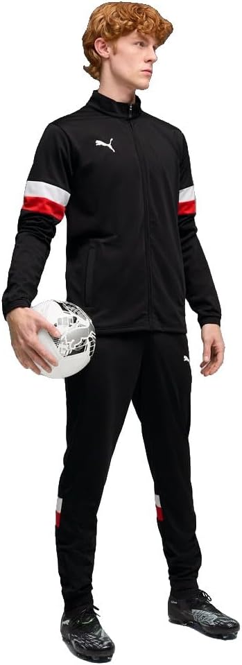 PUMA Herren Individueller Tracksuit Trainingsanzug (1er Pack) S PUMA Black-PUMA White-PUMA Red, S PU