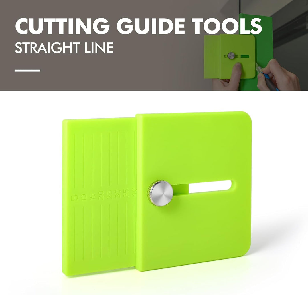 FOSHIO 2 Stück Gerade Linie Cutter Schneidvorlage, Edge Wrap Cuttermess Mini-Schneidvorlage, präzise