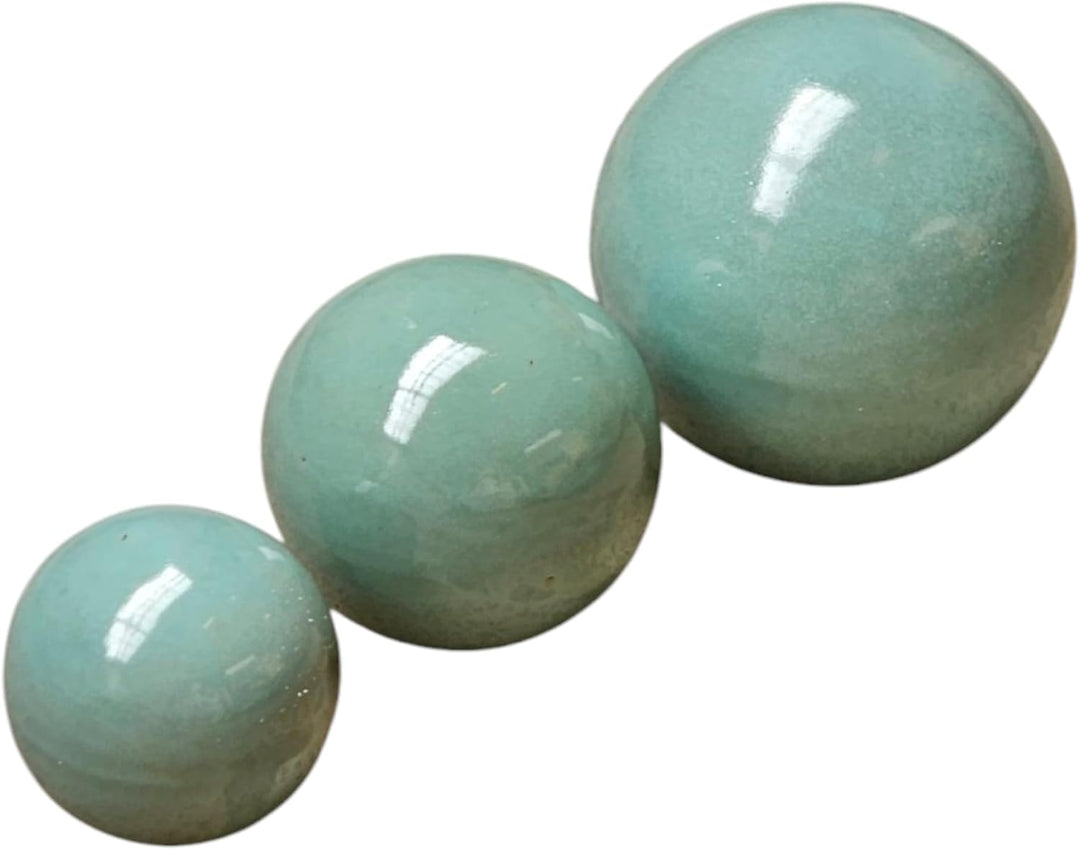 Teramico Dekokugel Gartenkugel glasiert -Blau, Grün, Anthrazit, Türkis, Aqua- sehr hochwertig frostf