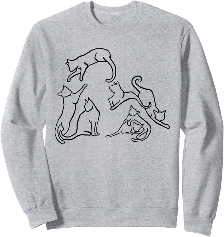 Lustige Katze Pinup Modell Mädchen für Beste Mama Papa Sweatshirt