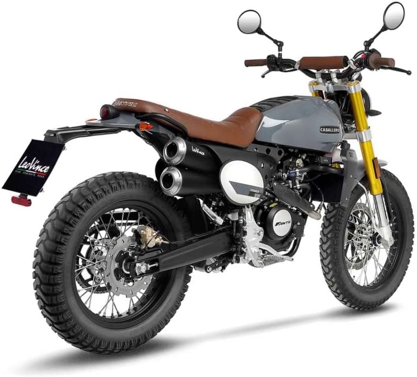 Endschalldämpfer LeoVince SLIP-ON SBK GP DUALS, mit Katalysator, mit Zulassung für Fantic Caballero