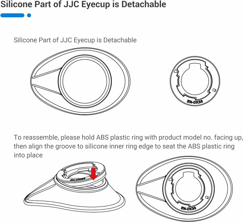 JJC Weiche Silikon-Augenmuschel Okular für Nikon Z 9, Z 8, Z f, Z9 Z8 Zf spiegellose Kamera ersetzt