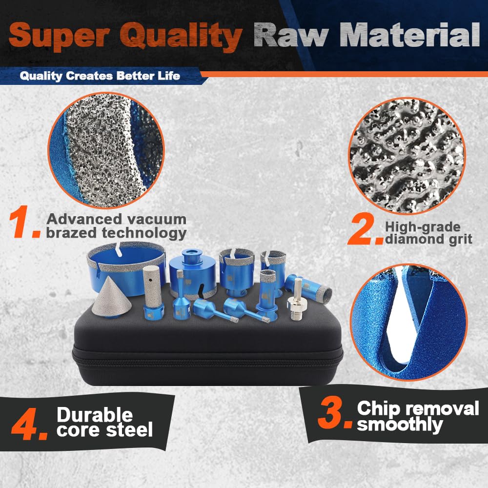Diamant Fliesenbohrer Set - Diamantbohrer für Fliesen Porzellan Keramik Marmor Granit Bohrungen&20mm