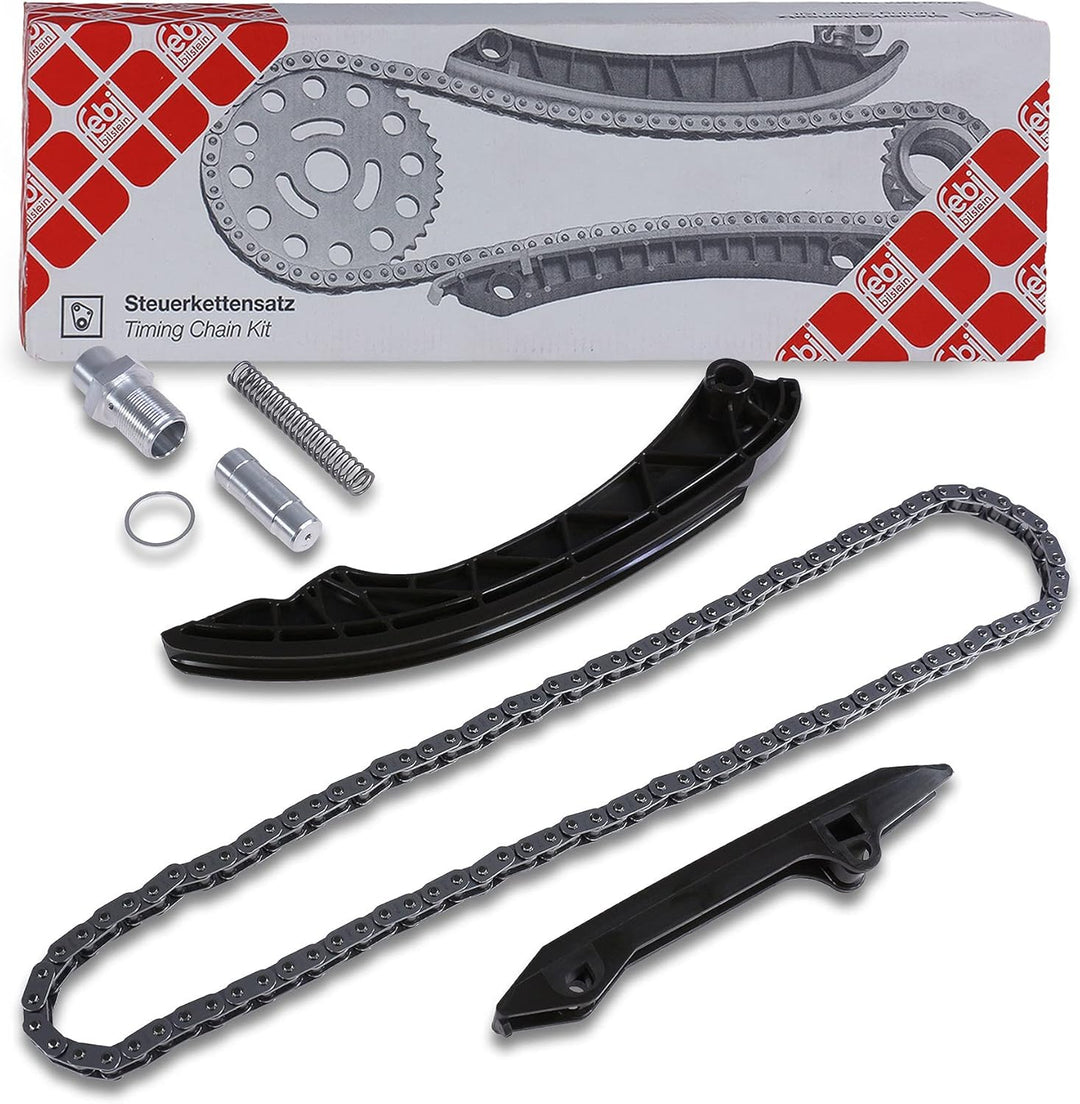 febi bilstein 30410 Steuerkettensatz für Nockenwelle, mit Gleitschienen und Kettenspanner , 1 Stück