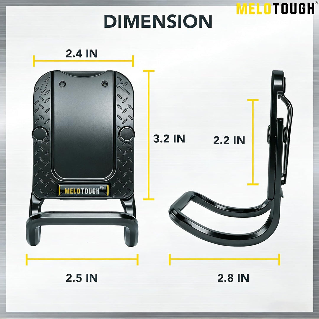 MELOTOUGH Hammerhalter für Gürtel, Hammerschlaufe für bis zu 5,1 cm Werkzeuggürtel, hält Hämmer, Bei