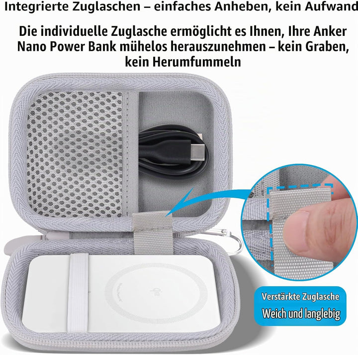 Khanka Etui für Anker Nano/MagGo PowerBank, Ultra-schlankes 5.000mAh/10.000mAh Magnetisches Akkupack