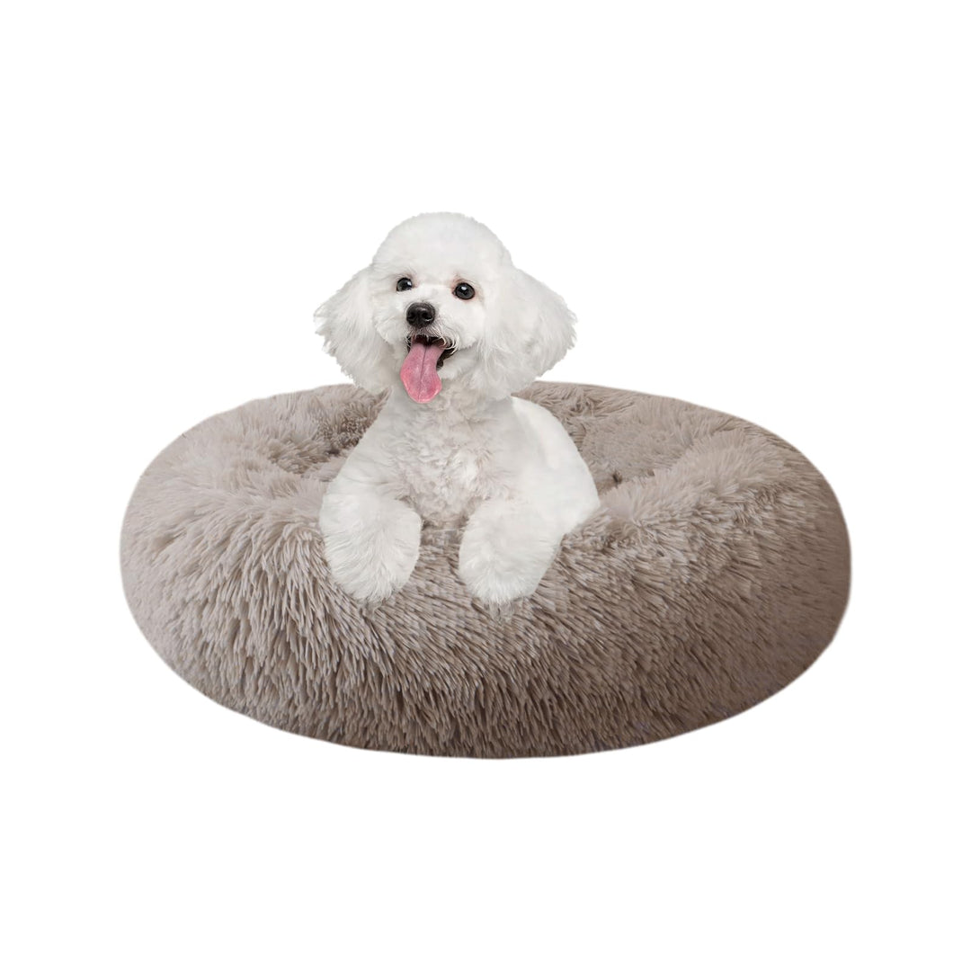 Nisrada Hundebett für kleine, mittelgrosse und grosse Hunde, 50cm, waschbar, rund, gemütlich, weich,