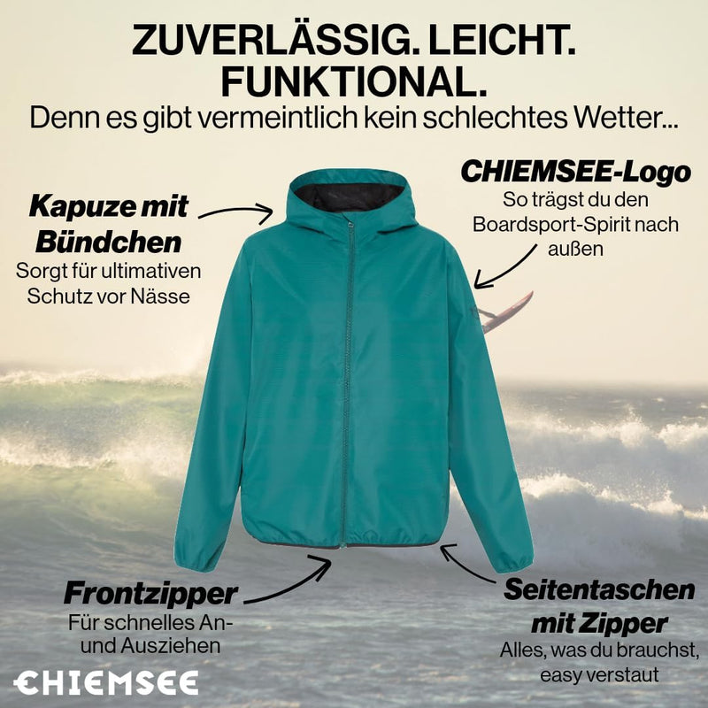 CHIEMSEE Regenjacke Herren wasserdicht und atmungsaktiv I Leichte Regenjacke faltbar I Funktionsjack