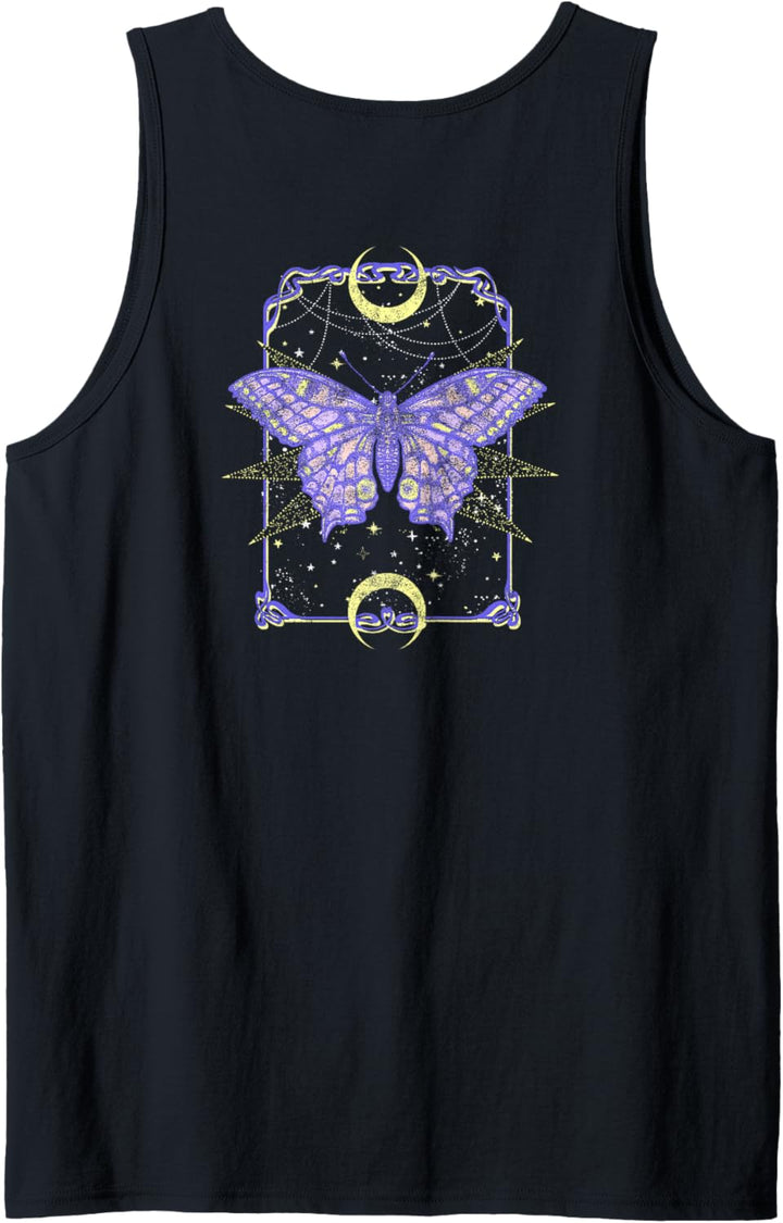 Celestial Butterfly Tarot Card Front & Back Tank Top
