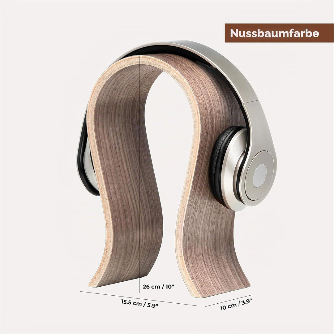 Kopfhörer Ständer aus Holz, Minimalistisches Stilvolles Detail für Ihren Schreibtisch, Ideale Headse