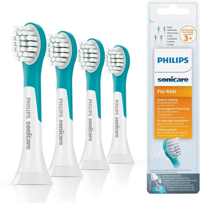 Philips Original Compact Bürstenköpfe für die Sonicare for Kids Schallzahnbürste (für Kinder ab 3 Ja