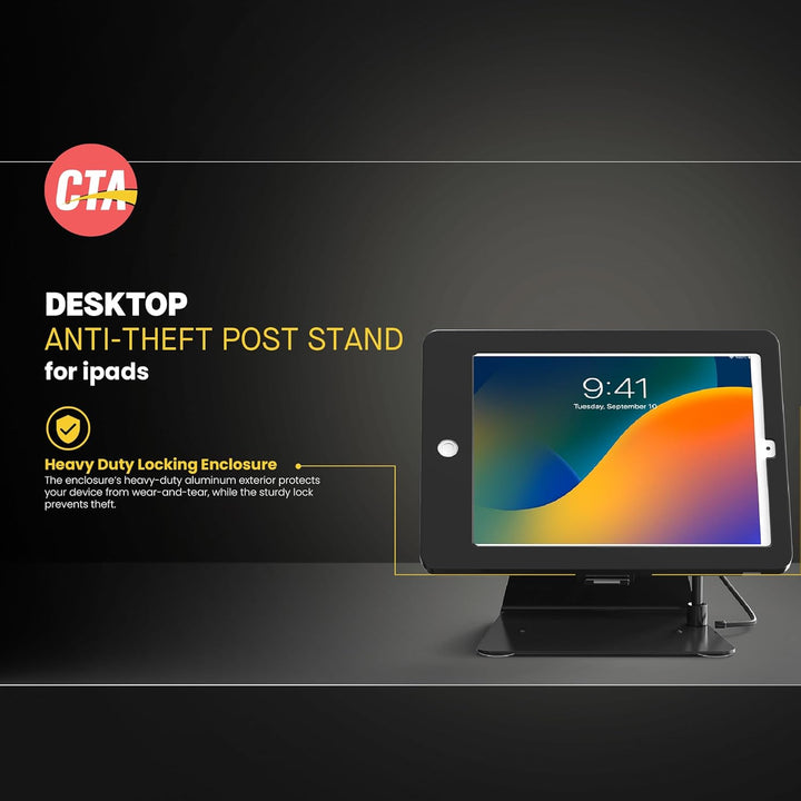 CTA Digital Desktop Anti-Diebstahl-Ständer für iPad 10,2 Zoll (7. &amp; 8. Generation), iPad Air 3 (2019