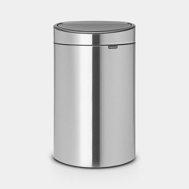 Brabantia 114823 Touch Bin New mit herausnehmbaren Kunststoffeinsatz, 40 L, Edelstahl, matt steel, 3