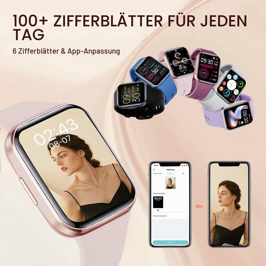 WalkerFit A1 Smart Watch for Woman Man, Fitness Tracker with Heart Rate/Sleep Monitor,Pedometer, IP6