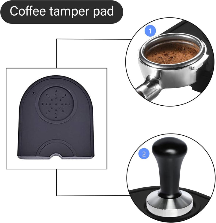 Abklopfbehälter für Siebträger/Tampermatte/Kaffeesatz Kaffee Tamper, Abschlagbehälter für Dein Baris