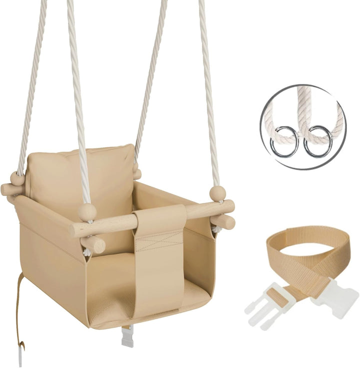 MAMOI® Schaukel, schaukel Indoor, Schaukel aus Holz, Holzschaukel, Schaukeln für türrahmen, Swing, S