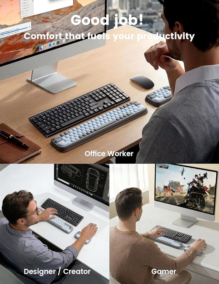 MEATANTY Hautfreundliche Handgelenkauflage Tastatur Handballenauflage [Memory-Schaum] [Atmungsaktiv]
