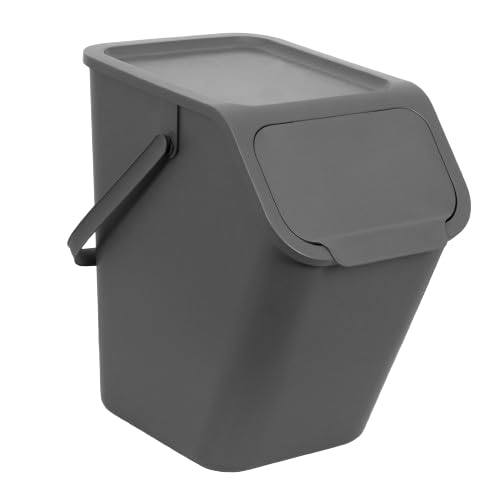 Go Practic 2-er Mülleimer-Set Küche Mülltrennsystem 2x Mülleimer 25l mit Deckel und 2-Pack Bioaktivk