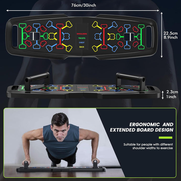 Premium Liegestützbrett Set Push Up Board Verbessertes Konzept 2024 Liegestütze Brett Liegestützgrif