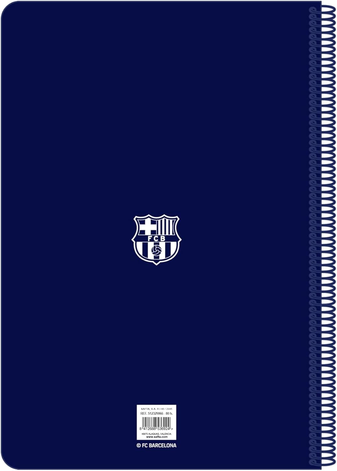 Safta F.C. Barcelona Notizbuch, 80 Blatt, Hardcover, 1Design, ideal für Kinder verschiedener Altersg