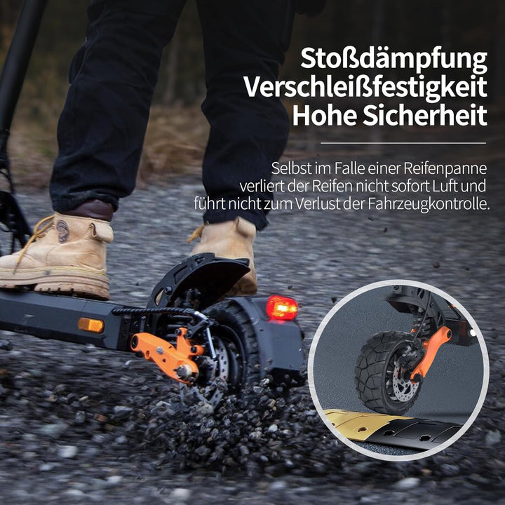 9x3,0-5,5 Tubeless Reifen, 9 Zoll Offroad Reifen für Kukirin G2 Pro Elektroroller, Vorne/Hinten Vers