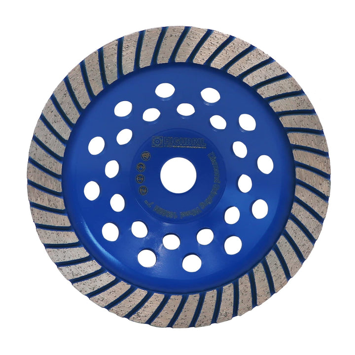HIGHDRIL Diamant Schleiftopf Beton Doppelreihig 180MM x 22,23MM für Winkelschleifer - Diamant Schlei