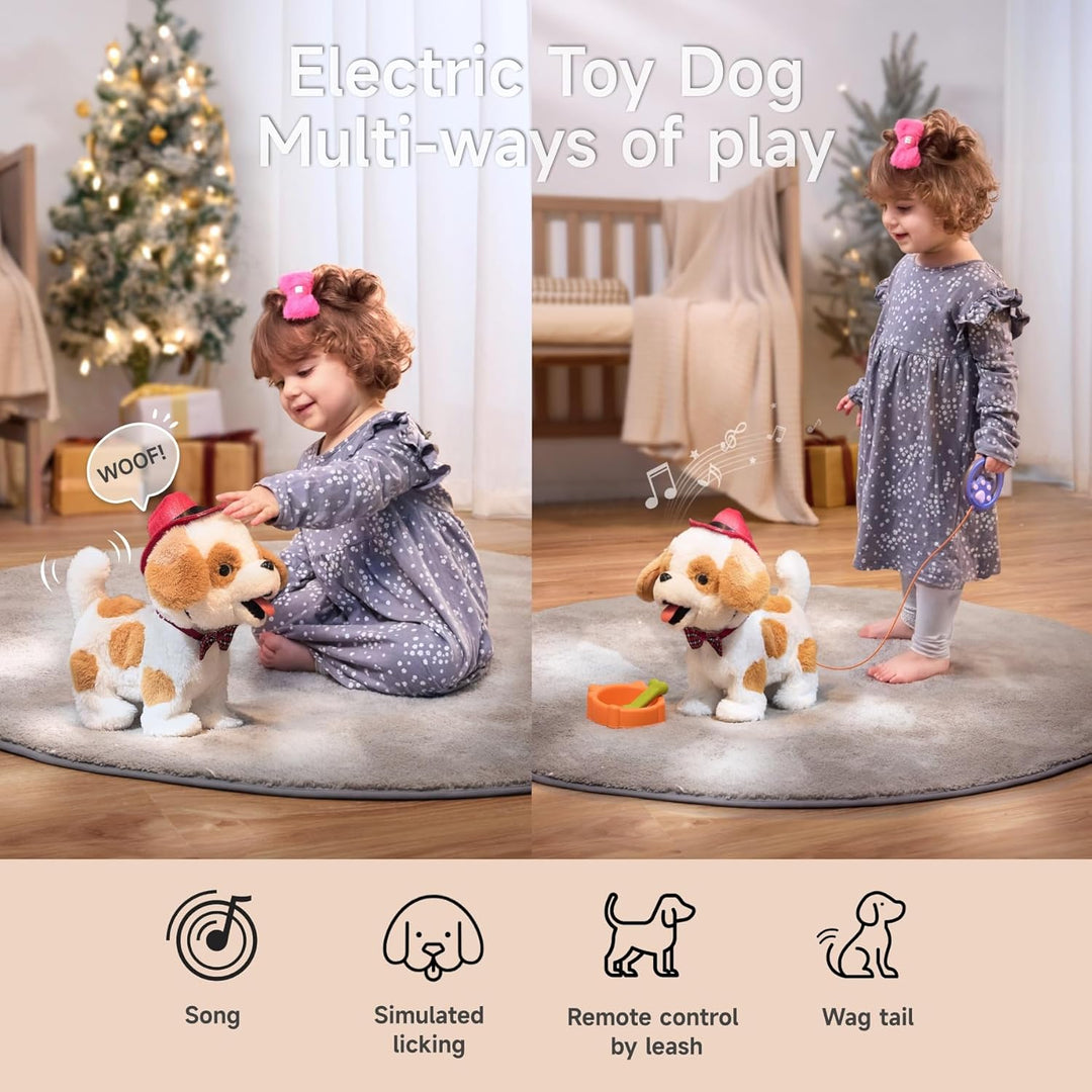 OR OR TU Hund Spielzeug Kinder Plüschwelpe Leckt Elektronische Haustiere mit Ferngesteuerter, der Lä