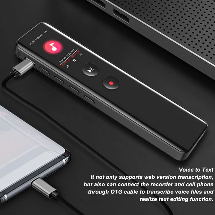 Digitaler Diktiergerät mit Lautsprecher Bluetooth 5.0, Grosser Speicher, Rauschunterdrückung, Multif