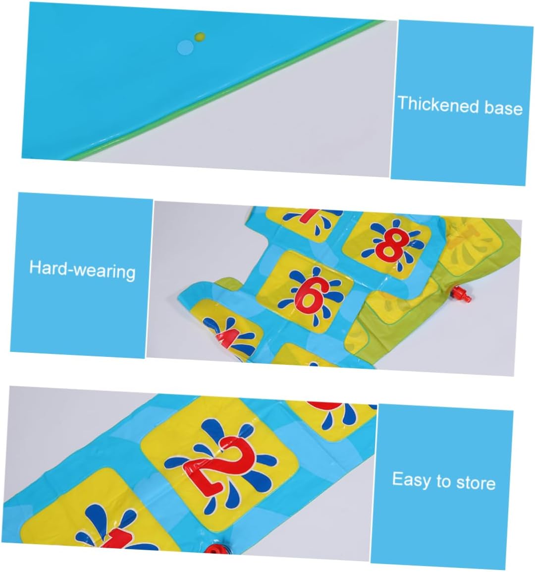 Aufblasbare Wassersprühmatte Für Kinder – Spielmatte Mit Zahlen 1-9 Zum Lernen Und Spielen Perfekt F