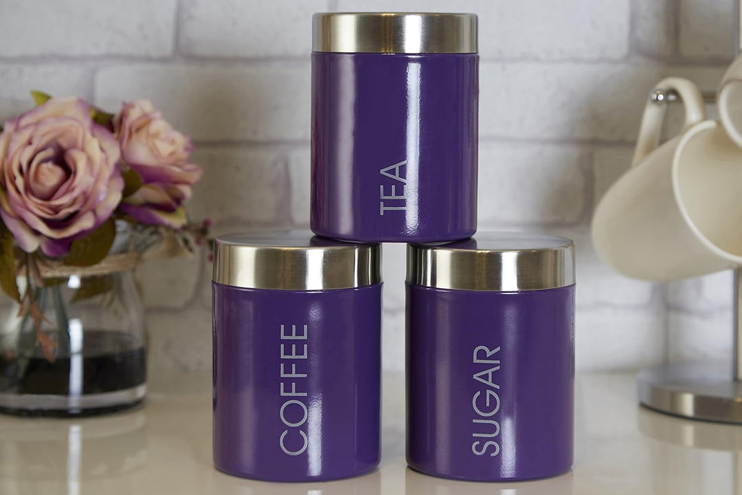 Premier Housewares Pin-up Flachmann-Set, Edelstahl, 8oz Flasche, 2Tassen, Trichter Violett, Violett