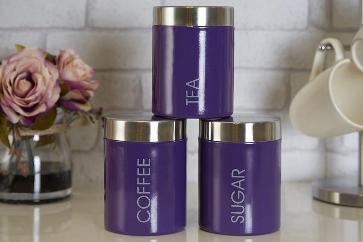 Premier Housewares Pin-up Flachmann-Set, Edelstahl, 8oz Flasche, 2Tassen, Trichter Violett, Violett