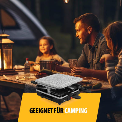 Tristar Raclette RA-2745 – Steingrillplatte – für bis zu 4 Personen – Grillfläche 21 x 21 cm 4 Black