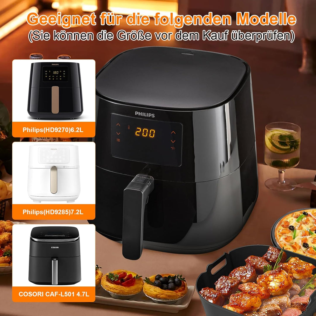 Heissluftfritteuse Zubehör für Philips Essential XL 6,2L HD9270/90, Philips 5000 Serie XXL HD9285/90