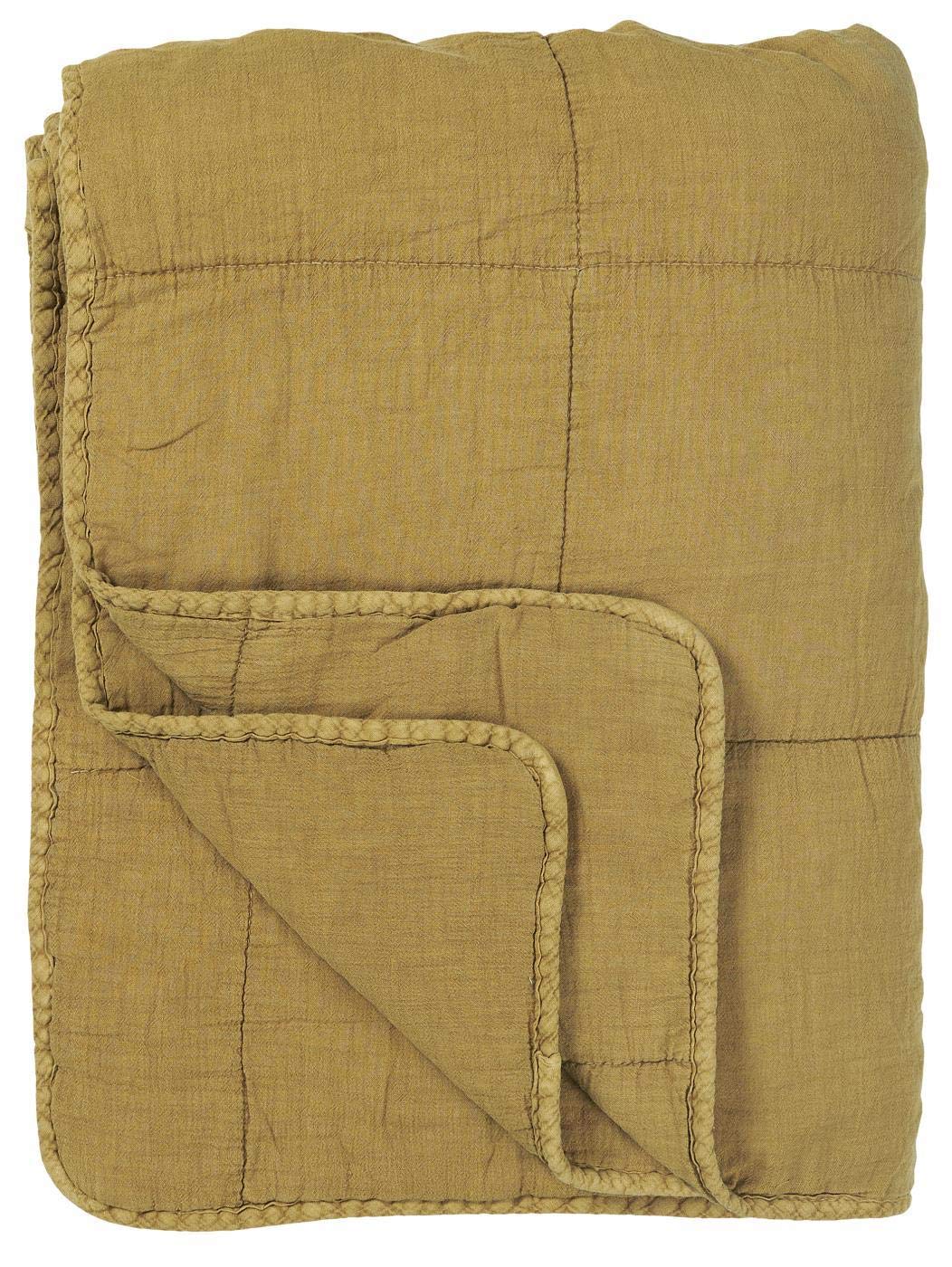 IB Laursen - Quilt - Tagesdecke - Bettüberwurf - Mustard/gelb - Baumwolle - 130 x 180 cm